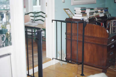 Interior room transition railing