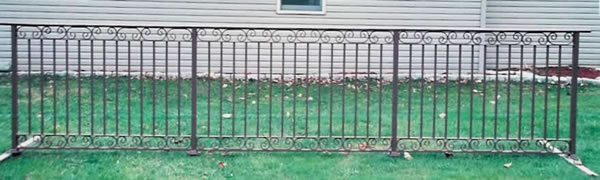 Balcony Railing with scroll borders